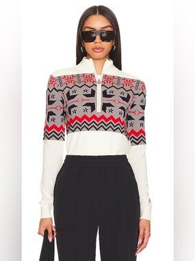 Perfect Moment Nordic Quarter Zip Sweater XS NWT Merino Wool Ski Pullover